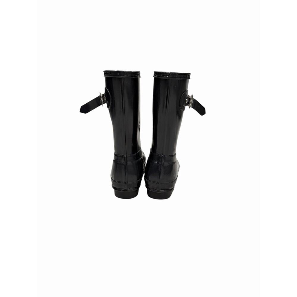 Hunter Original Youth Kids Wellington Boots Sz 5 Gray Glossy Rain Boots Spring - Picture 4 of 16